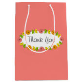 Citrus Ovaal Roze Dank u medium Cadeauzakje (Voorkant)