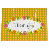 Citrus Oval Check Dank je grote cadeau Groot Cadeauzakje (Voorkant)