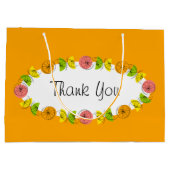 Citrus Oval Oranje Hartelijk dank Groot Cadeauzakje (Achterkant)