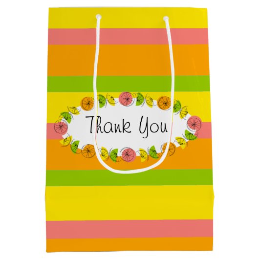 Citrus Oval Stripe Classic Dank u medium Medium Cadeauzakje (Achterkant)