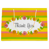 Citrus Oval Stripe Classic Hartelijk dank Groot Cadeauzakje (Voorkant)