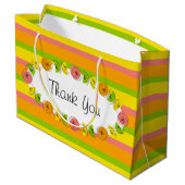 Citrus Oval Stripe Classic Hartelijk dank Groot Cadeauzakje (Achterkant Gekanteld)