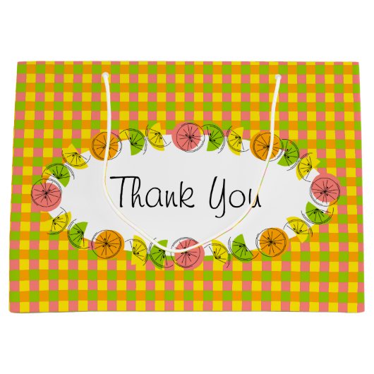 Citrus ovale cadeautas zak groot (Voorkant)