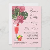 Citrus Paarse brunch en bubble Baby shower foto Kaart (Voorkant)