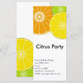 Citrus Party Rack Kaart-uitnodiging (Voorkant / Achterkant)
