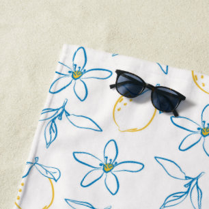 Citrus Patroon Hand getekend - Strandlaken