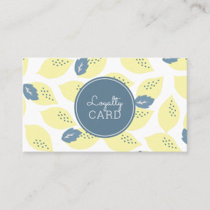 Citrus Patroon Schattige Yellow Loyalty Kaart Visitekaartje