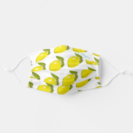 Citrus patroon wit stoffen mondkapje