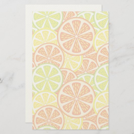 Citrus Pattern 2 Briefpapier (Voorkant / Achterkant)