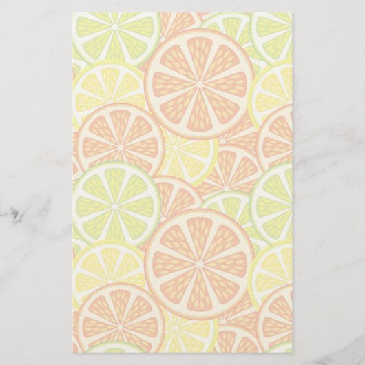 Citrus Pattern 2 Briefpapier (Voorkant)