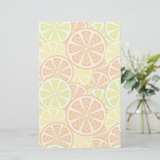 Citrus Pattern 2 Briefpapier (Staand voorkant)