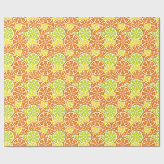 Citrus Pattern 2 Cadeaupapier (Vlak)