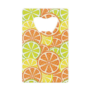 Citrus Pattern 2 Creditkaart Flessenopener