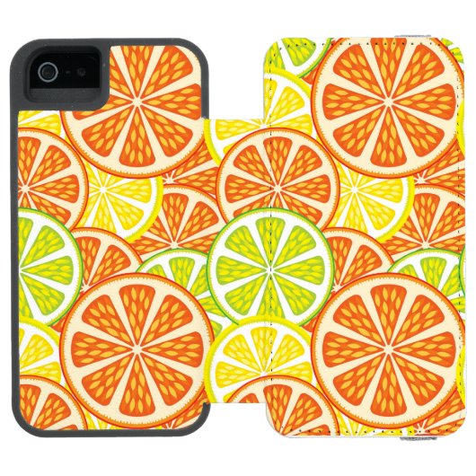 Citrus Pattern 2 Incipio iPhone Portemonnee Hoesje (Agenda Open)