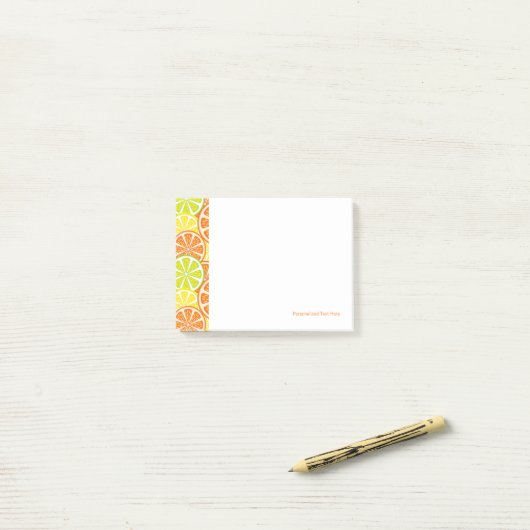 Citrus Pattern 2 Post-it® Notes (Op bureau)