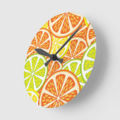 Citrus Pattern 2 Ronde Klok (Hoek)