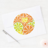 Citrus Pattern 2 Ronde Sticker (Envelop)