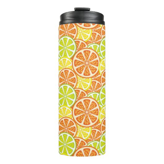Citrus Pattern 2 Thermosbeker (Voorkant)