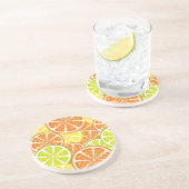 Citrus Pattern 2 Zandsteen Onderzetter (Zijkant)