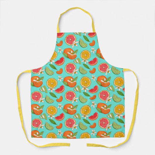 Citrus Pattern Apron Schort (Voorkant)