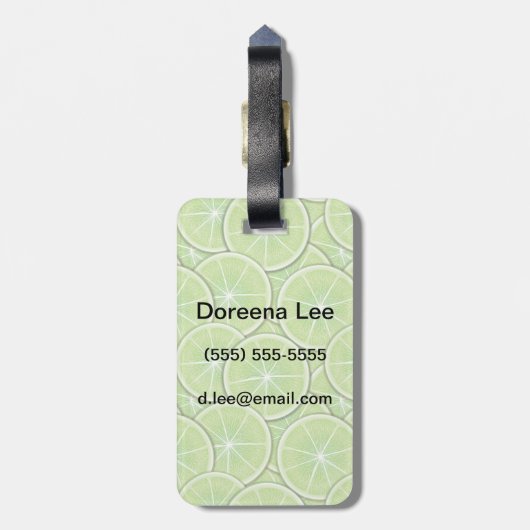 Citrus Pattern Bagagelabel (Achterkant verticaal)