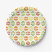 Citrus Pattern-Borden Papieren Bordje (Voorkant)