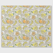 Citrus Pattern Cadeaupapier (Vlak)