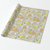 Citrus Pattern Cadeaupapier (Uitgerold)