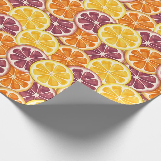Citrus pattern  cadeaupapier (Hoek)