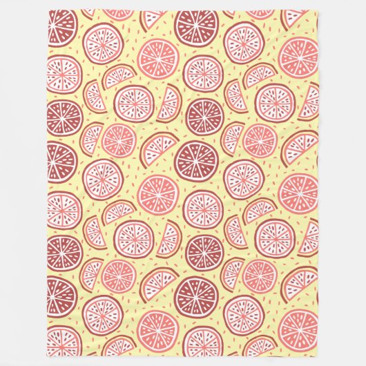 Citrus Pattern-dekens Fleece Deken (Voorkant)