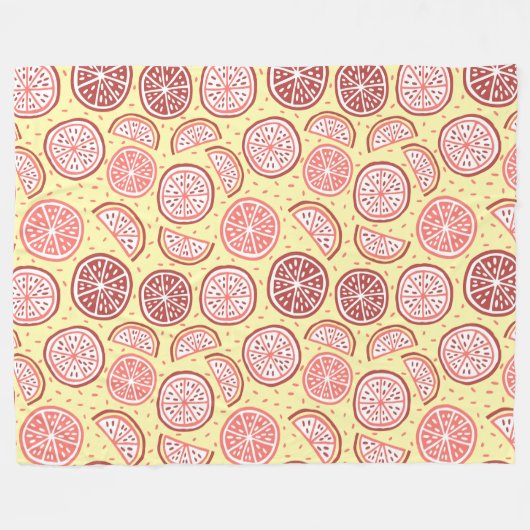 Citrus Pattern-dekens Fleece Deken (Voorkant (Horizontaal))