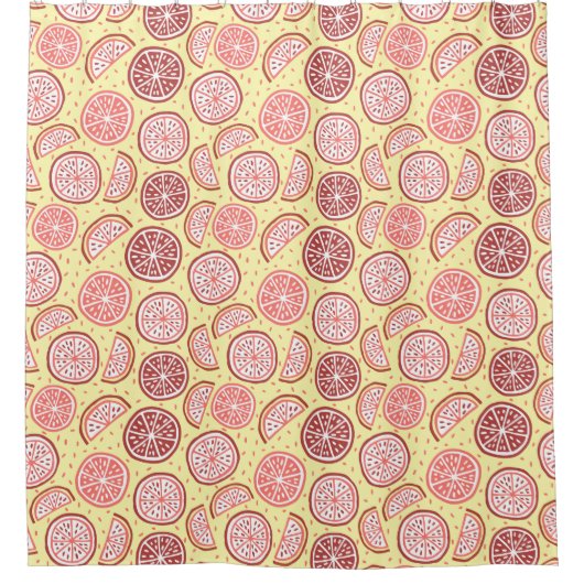 Citrus Pattern-douchegordijn Douchegordijn (Voorkant)