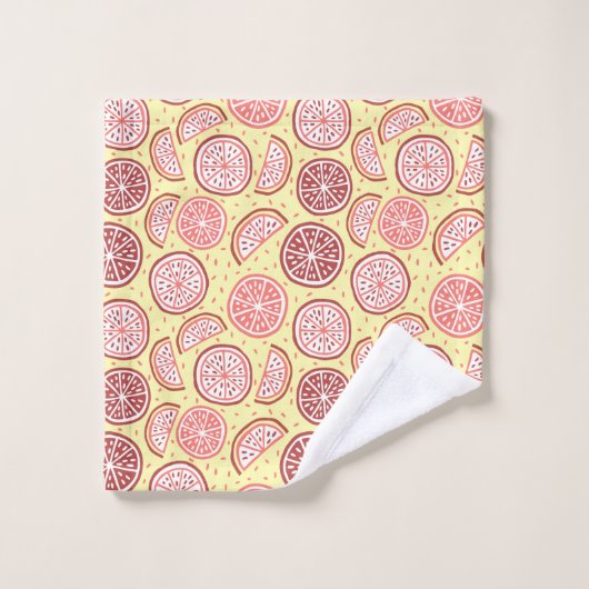 Citrus Pattern-handdoekset Bad Handdoek (Wasdoekje)