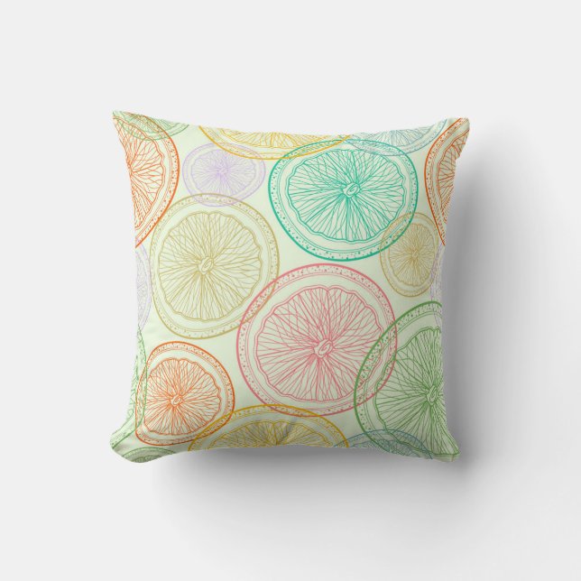 Citrus Pattern Kussen (Voorkant)