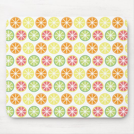 Citrus Pattern Mousepad Muismat (Voorkant)