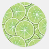 Citrus Pattern Ronde Sticker (Voorkant)