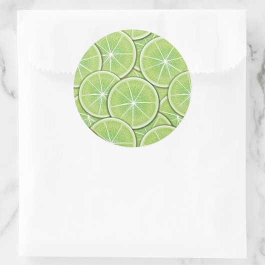 Citrus Pattern Ronde Sticker (Tas)