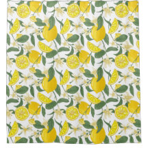 Citrus Pattern Shower Curtain