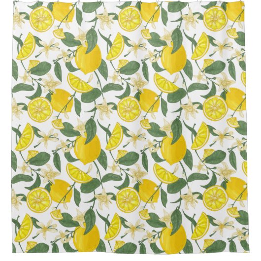 Citrus Pattern Shower Curtain Douchegordijn (Voorkant)