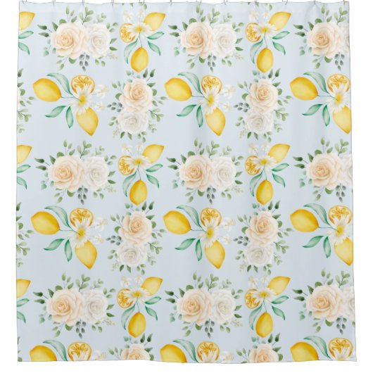 Citrus Pattern Shower Curtain Douchegordijn (Voorkant)