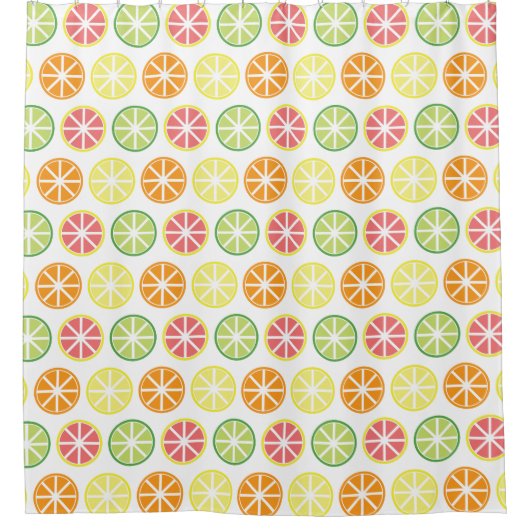 Citrus Pattern Shower Curtain Douchegordijn (Voorkant)