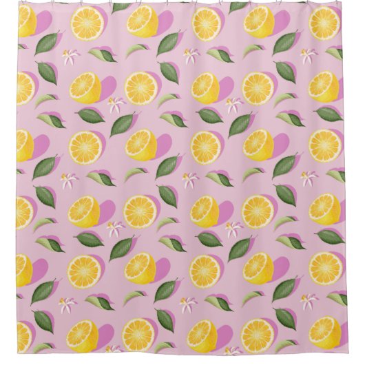 Citrus Pattern Shower Curtain Douchegordijn (Voorkant)