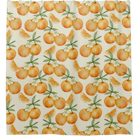 Citrus Pattern Shower Curtain Douchegordijn (Voorkant)