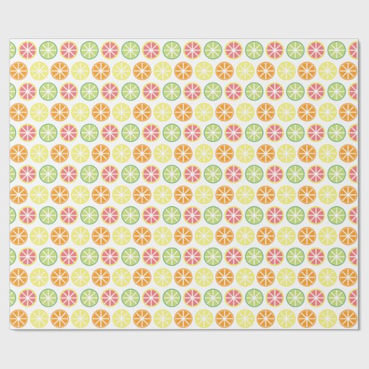 Citrus Pattern Wrapping Paper Cadeaupapier (Vlak)