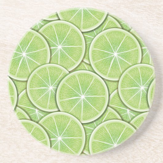 Citrus Pattern Zandsteen Onderzetter (Voorkant)