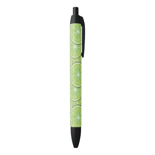 Citrus Pattern Zwarte Inkt Pen (Achterkant (Verticaal))