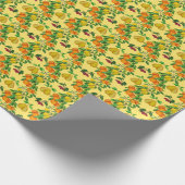 Citrus, peer, kers: waterverf print. cadeaupapier (Hoek)