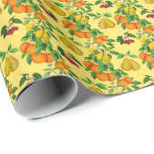 Citrus, peer, kers: waterverf print. cadeaupapier (Rol Hoek)