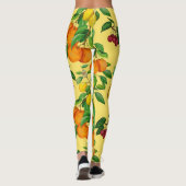 Citrus, peer, kers: waterverf print. leggings (Achterkant)
