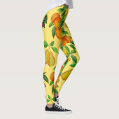 Citrus, peer, kers: waterverf print. leggings (Rechts)